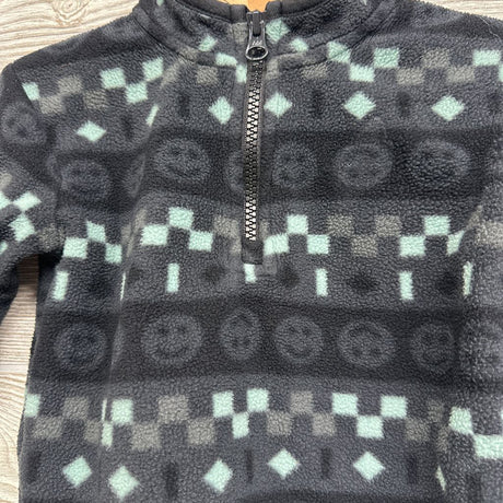 1/4 Zip Fleece Pullover Smiley Faces 12M