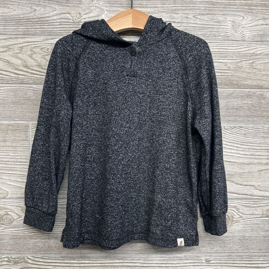 LS Hacci Henley Shirt W/ Hood 4T