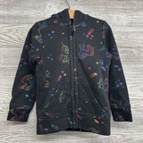Plush Lined Jacket Foil Unicorns 4-5