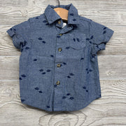 Chambray Button Up Shirt Dinosaurs 3M