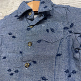 Chambray Button Up Shirt Dinosaurs 3M
