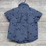 Chambray Button Up Shirt Dinosaurs 3M