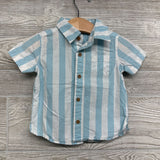 Button Up Shirt Stripes Chest Pocket 12M