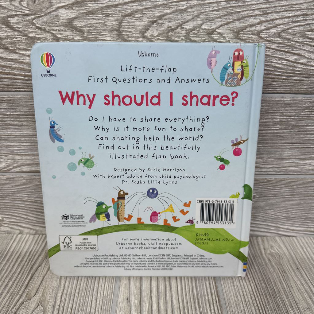 Usborne First Questions & Answers Why Should I Share Board Book