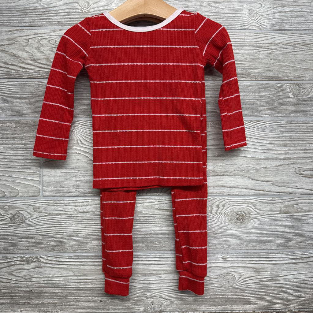 2 Pc LS PJs Stripes 12-18M *