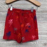 Drawstring Swim Trunks Palm Trees 2T