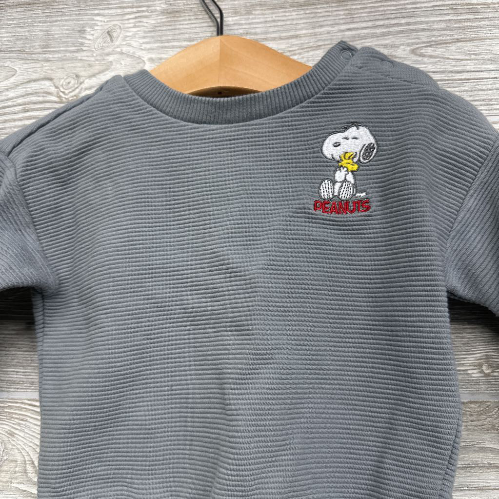 LS Ribbed Shirt & Joggers Snoopy 6-9M