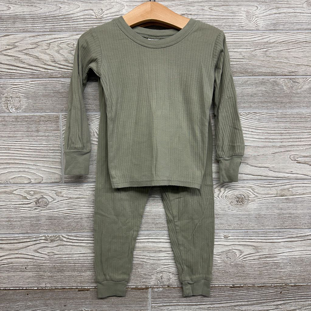 2 Pc LS Ribbed PJs 3T