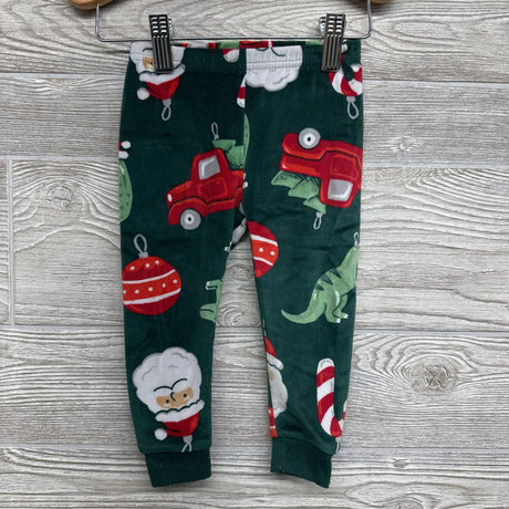 2 Pc LS Velour PJs Santa Pickle Ornaments 12M