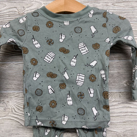 2 Pc LS PJs Cookies Milk 12M