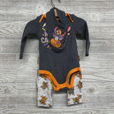 LS Bodysuit Give Me Candy, Pants Stitch Pumpkins & Bandana Bib 6-9M