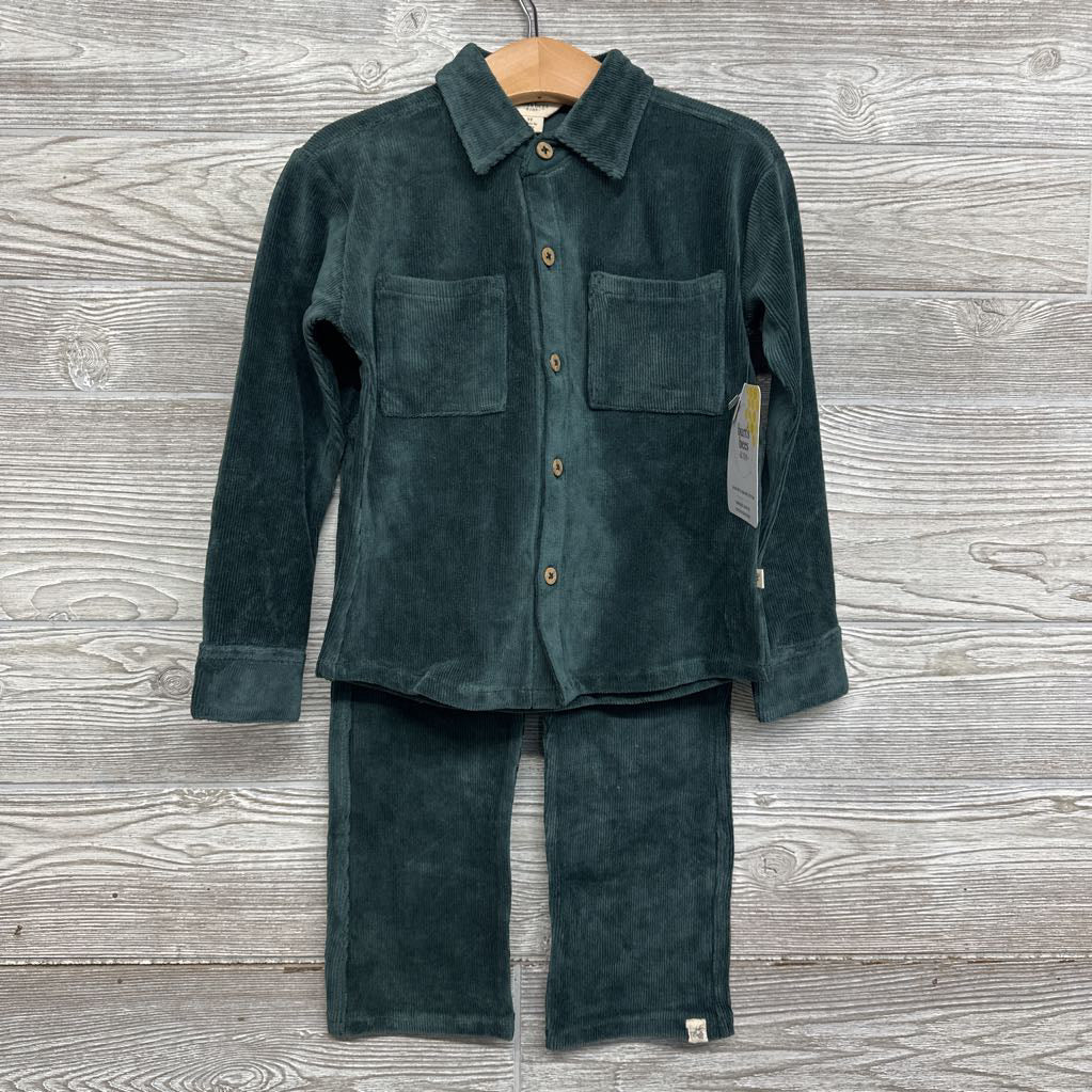 NEW Knit Cord Button Up Shirt & Pull On Pants 3T