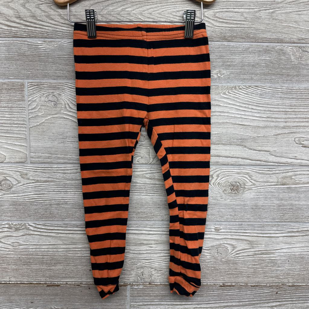 2 Pc LS PJs Dinosaur Skeleton Candy Stripes 4T