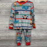 2 Pc LS Cozy PJs Stripes Characters 4-5