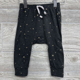 LS Hacci Henley Shirt W/ Hood & Harem Joggers Stars 12M