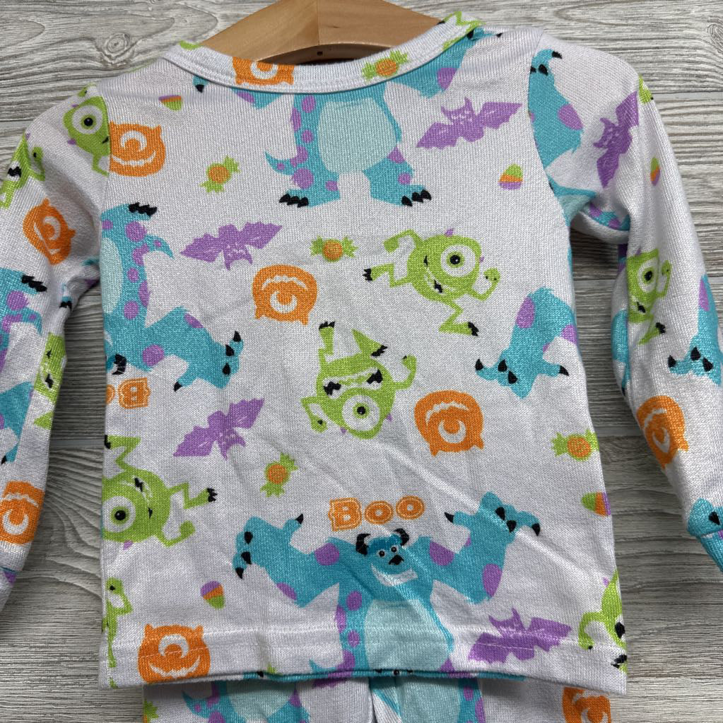 2 Pc LS PJs Monsters Inc Pumpkins 2T