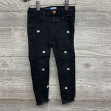 Rockstar Jeggings Embroidered Flowers 3T