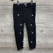Rockstar Jeggings Embroidered Flowers 3T