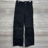 Wide Leg High Waisted Jeans Frayed 10 *