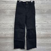Wide Leg High Waisted Jeans Frayed 10 *