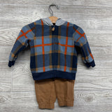 Plaid Fleece Jacket & French Terry Joggers 9M