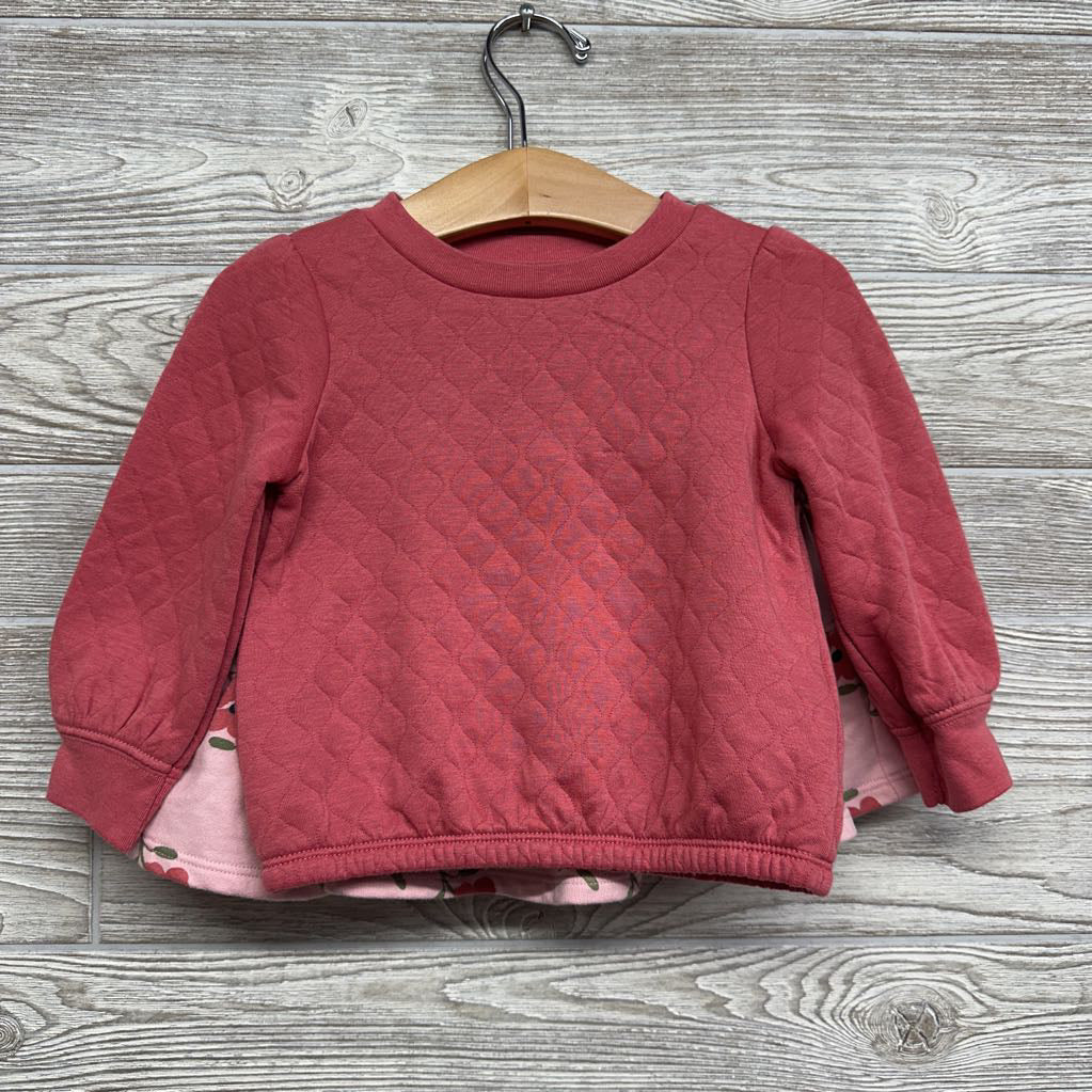 Quilted Crewneck & Skort Flowers 18M