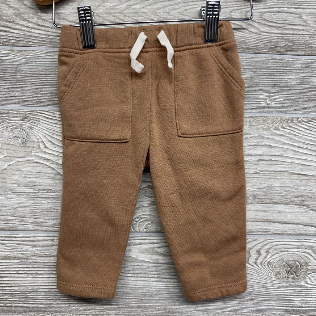 LS Plaid Button Up Flannel Shirt & Sweatpants 3-6M