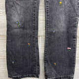 Flare Jeans Embroidered Flowers 12