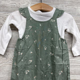 LS Shirt & Flutter Strap Overalls Flowers 6M