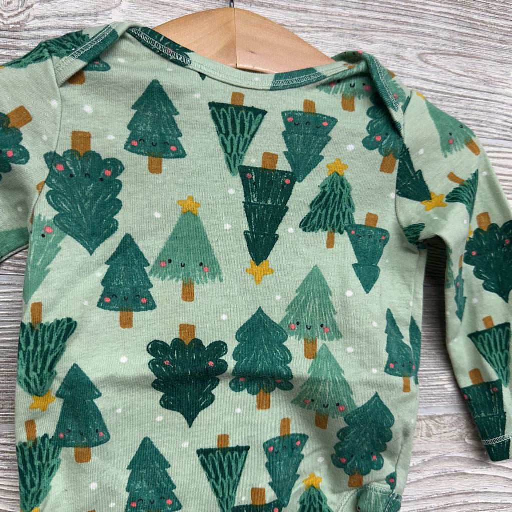 LS Bodysuit Smiley Trees 6-12M