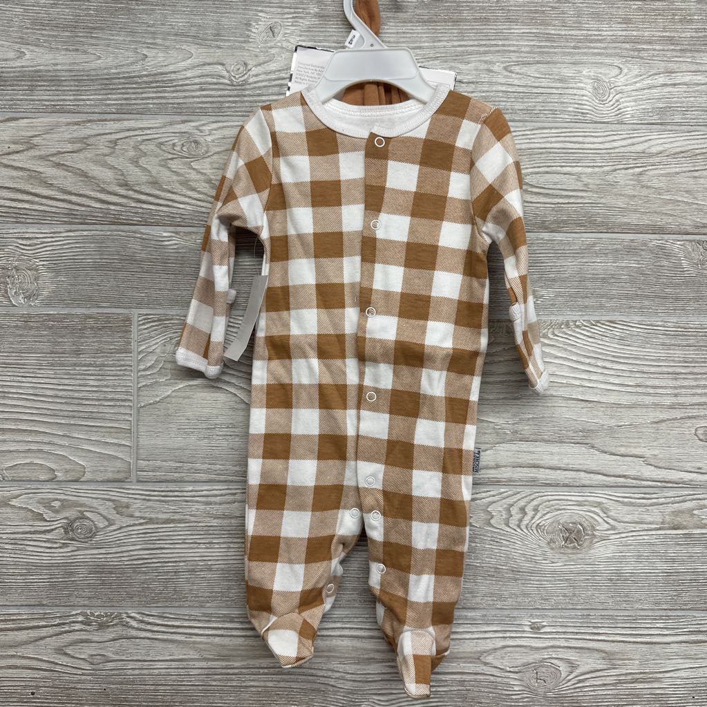 NEW Sleeper W/ Hat Buffalo Plaid 3-6M