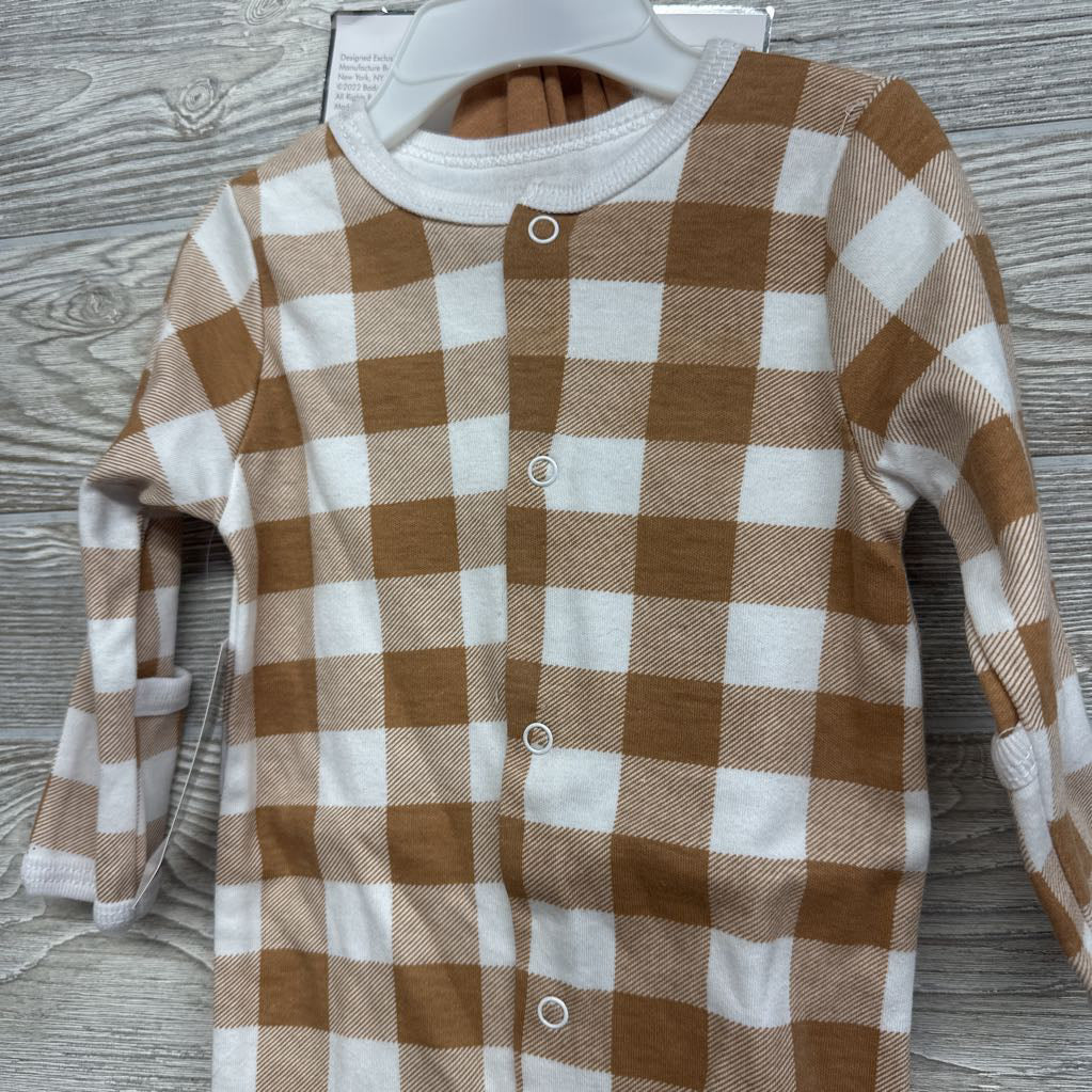 NEW Sleeper W/ Hat Buffalo Plaid 3-6M