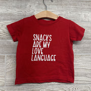 Shirt Snacks Are My Love Language 2T