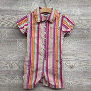 Button Up Utility Romper Stripes 4T