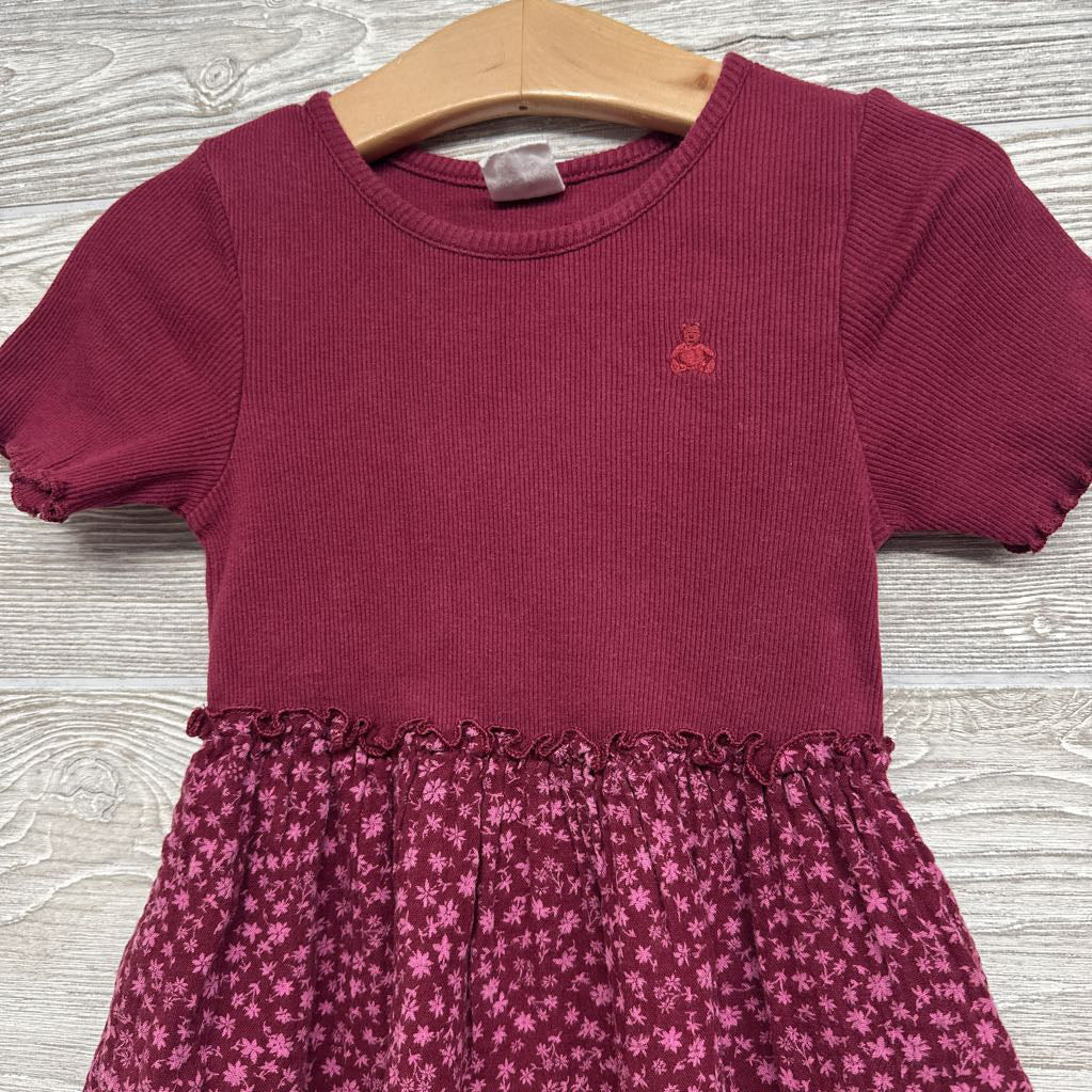 Ribbed Gauze Dress Flowers 3