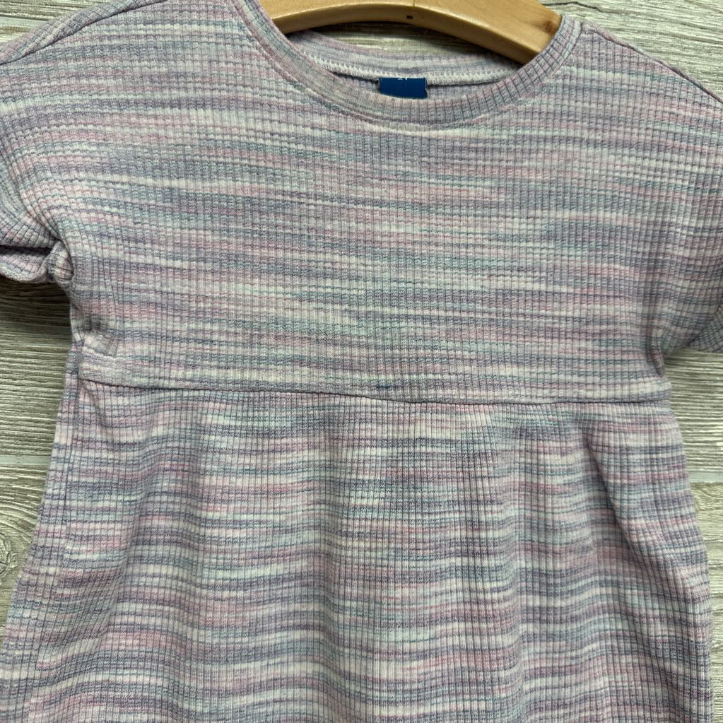 Ribbed Flutter Sleeve Dress 2T