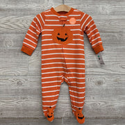 NEW Waffle Knit Sleeper Stripes Pumpkin 9M
