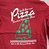 LS Shirt Yule Love Our Pizza Santa's Favorite Slice 4-5