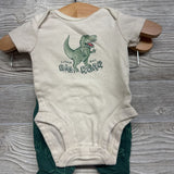 Bodysuit Little Guy Big Roar, Full Zip Jacket & French Terry Joggers Dinosaurs NB