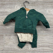 Bodysuit Little Guy Big Roar, Full Zip Jacket & French Terry Joggers Dinosaurs NB