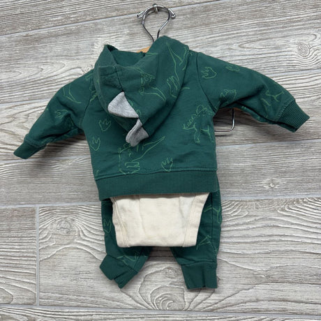 Bodysuit Little Guy Big Roar, Full Zip Jacket & French Terry Joggers Dinosaurs NB