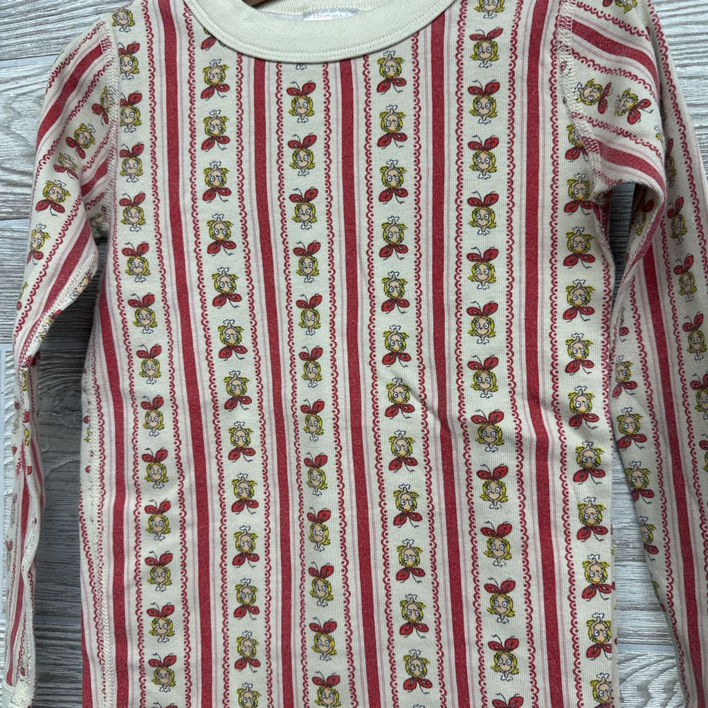 2 Pc LS PJs Cindy Lou Stripes 6-7 *