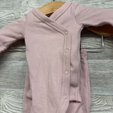 LS Waffle Knit Side Snap Bodysuit & Footed Pants Bear Feet Preemie