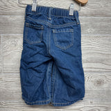 Wide Leg Jeans Embroidered Flowers 12-18M