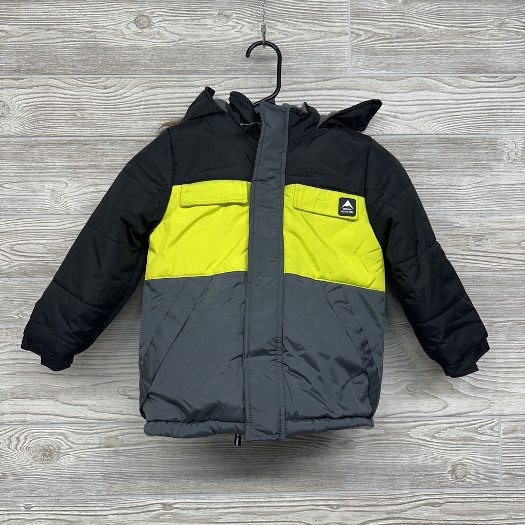 Winter Coat Faux Fur Hood 4t