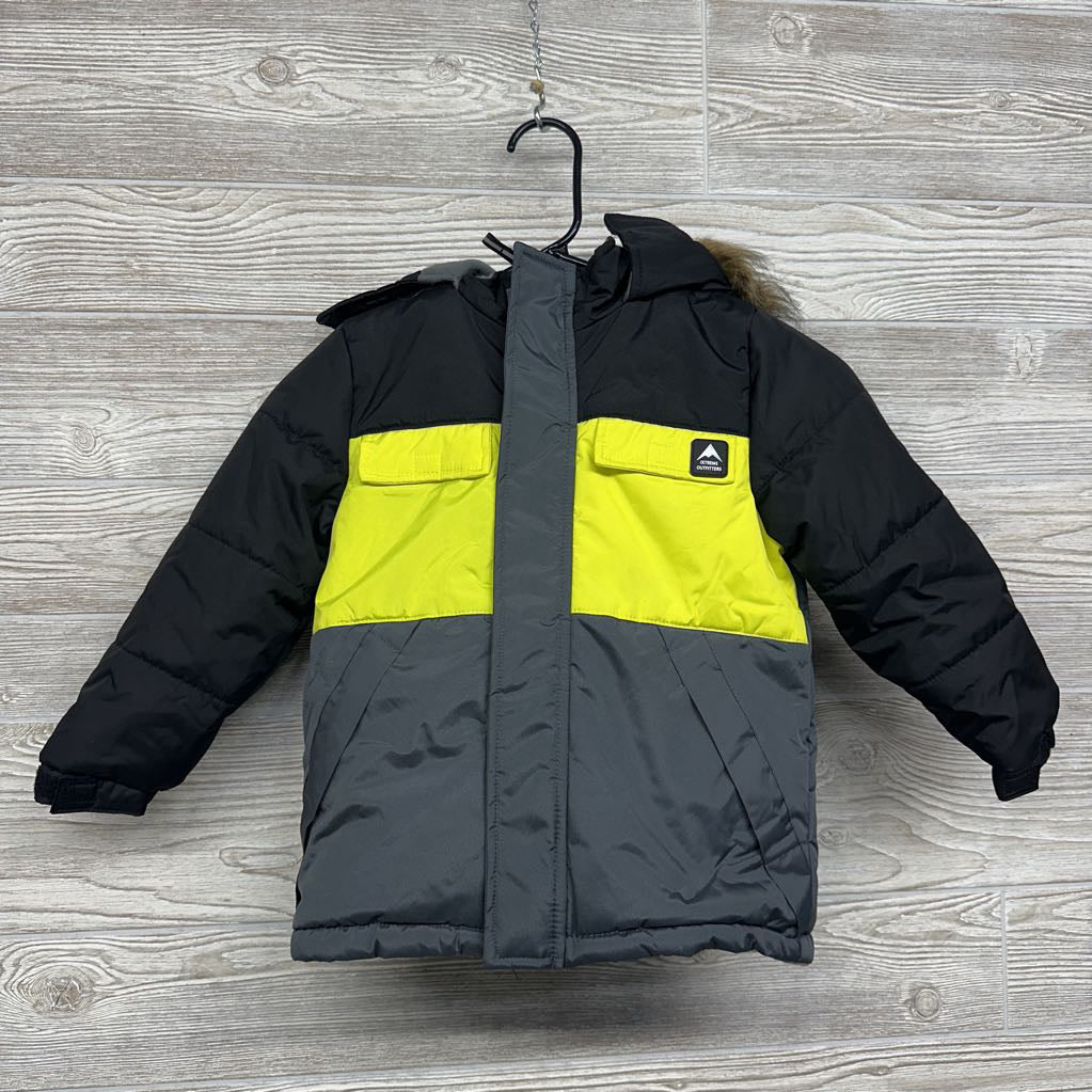 Winter Coat Faux Fur Hood 4t