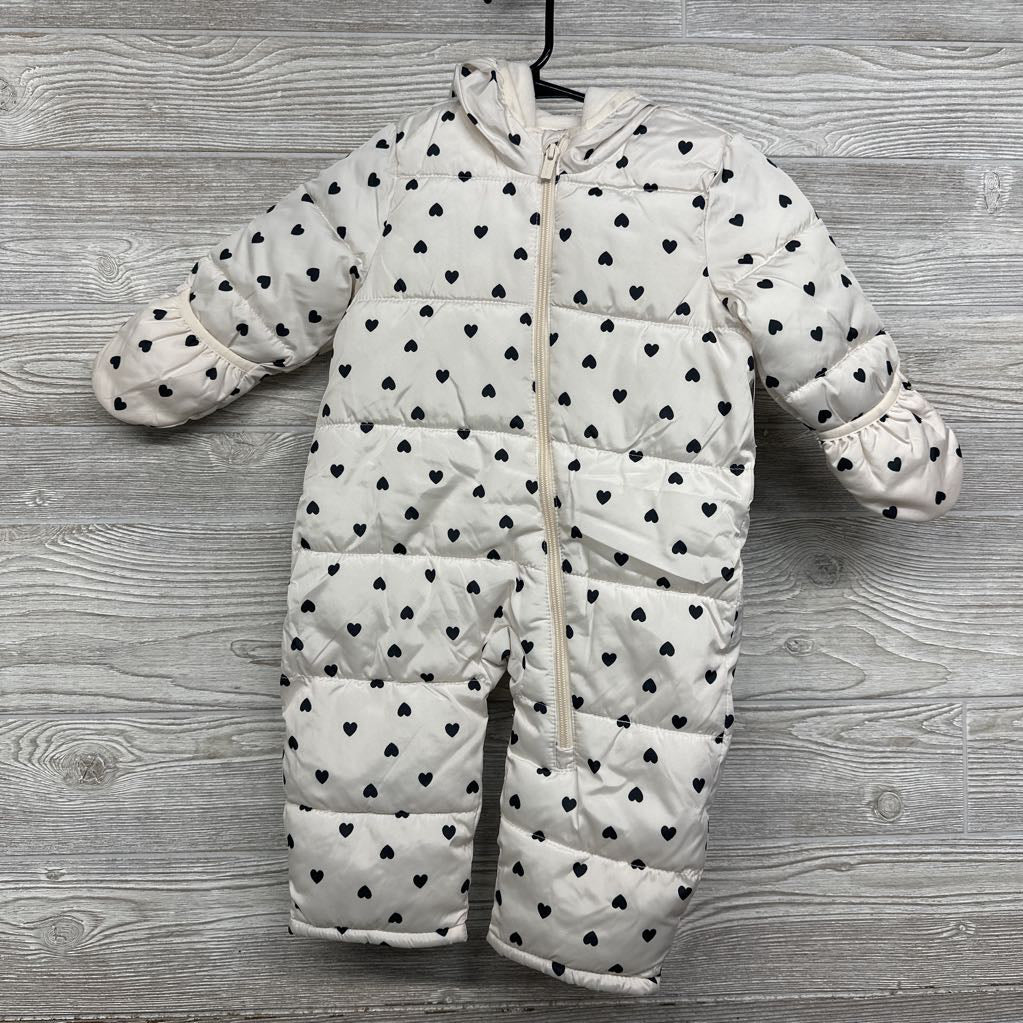 1 Pc Snowsuit Hearts 12-18M