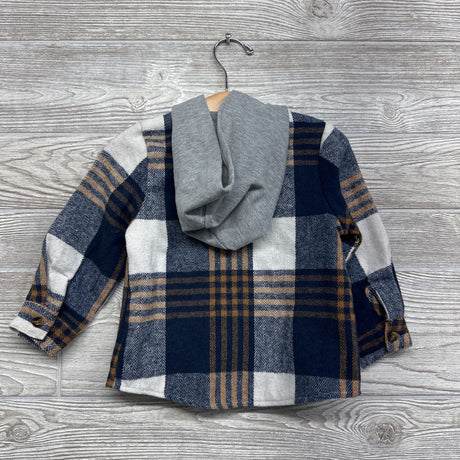 Plaid Button Up Shirt W/ Hood 18-24M
