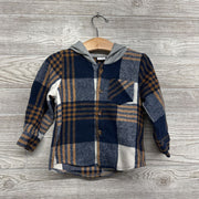 Plaid Button Up Shirt W/ Hood 18-24M