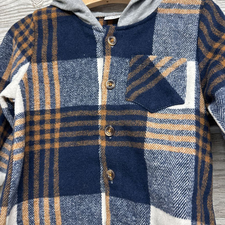 Plaid Button Up Shirt W/ Hood 18-24M